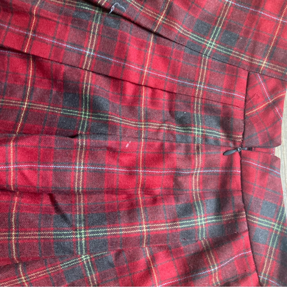 Pendleton Authentic Wool Plaid Pleated Red Mid Th… - image 5